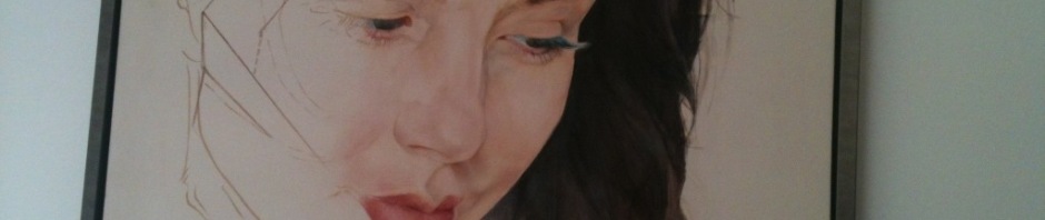 Painting of actress Kacey Barnfield.