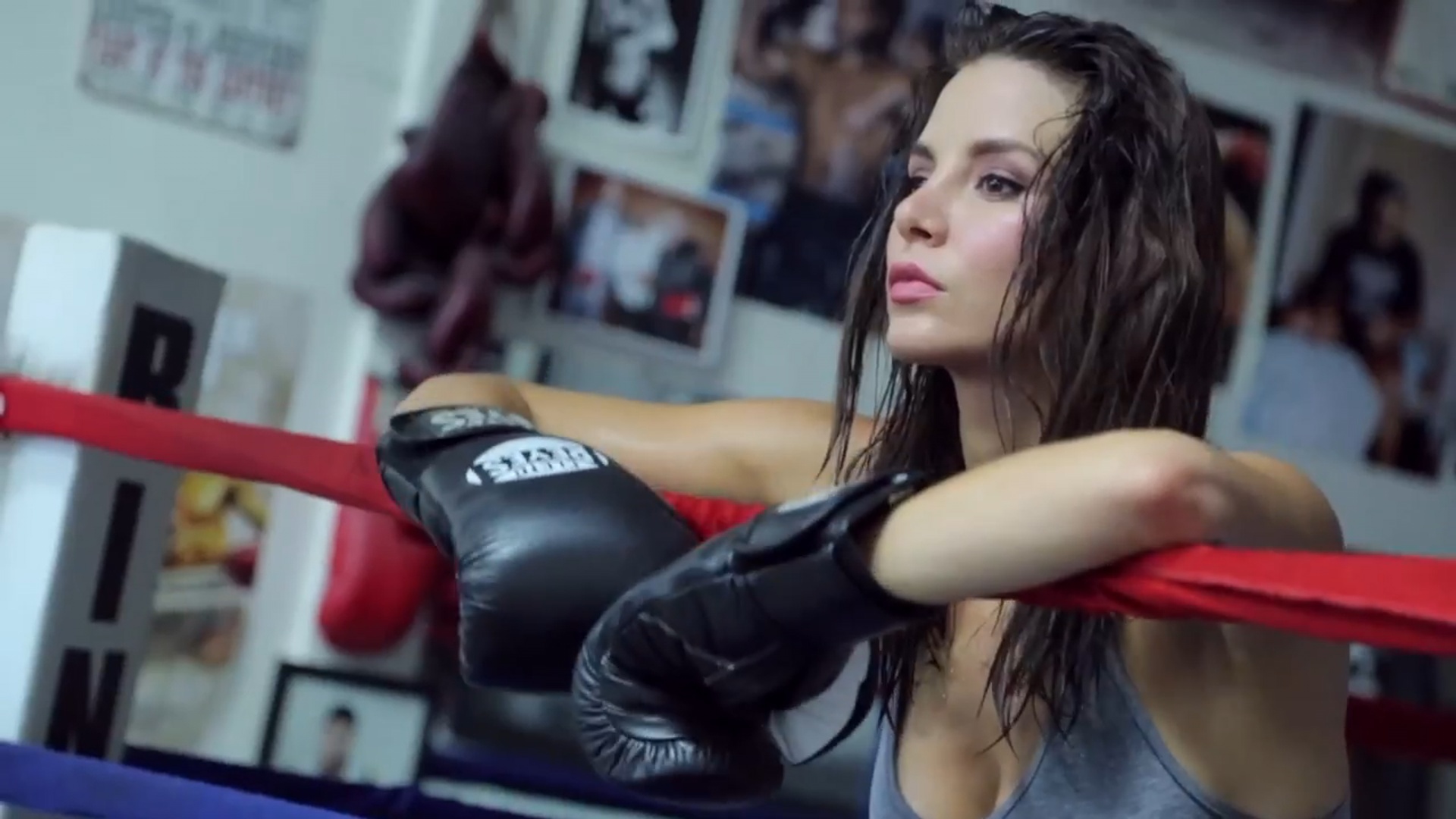 Kacey Barnfield Boxing Shoot Behind the Scenes Video Captures.